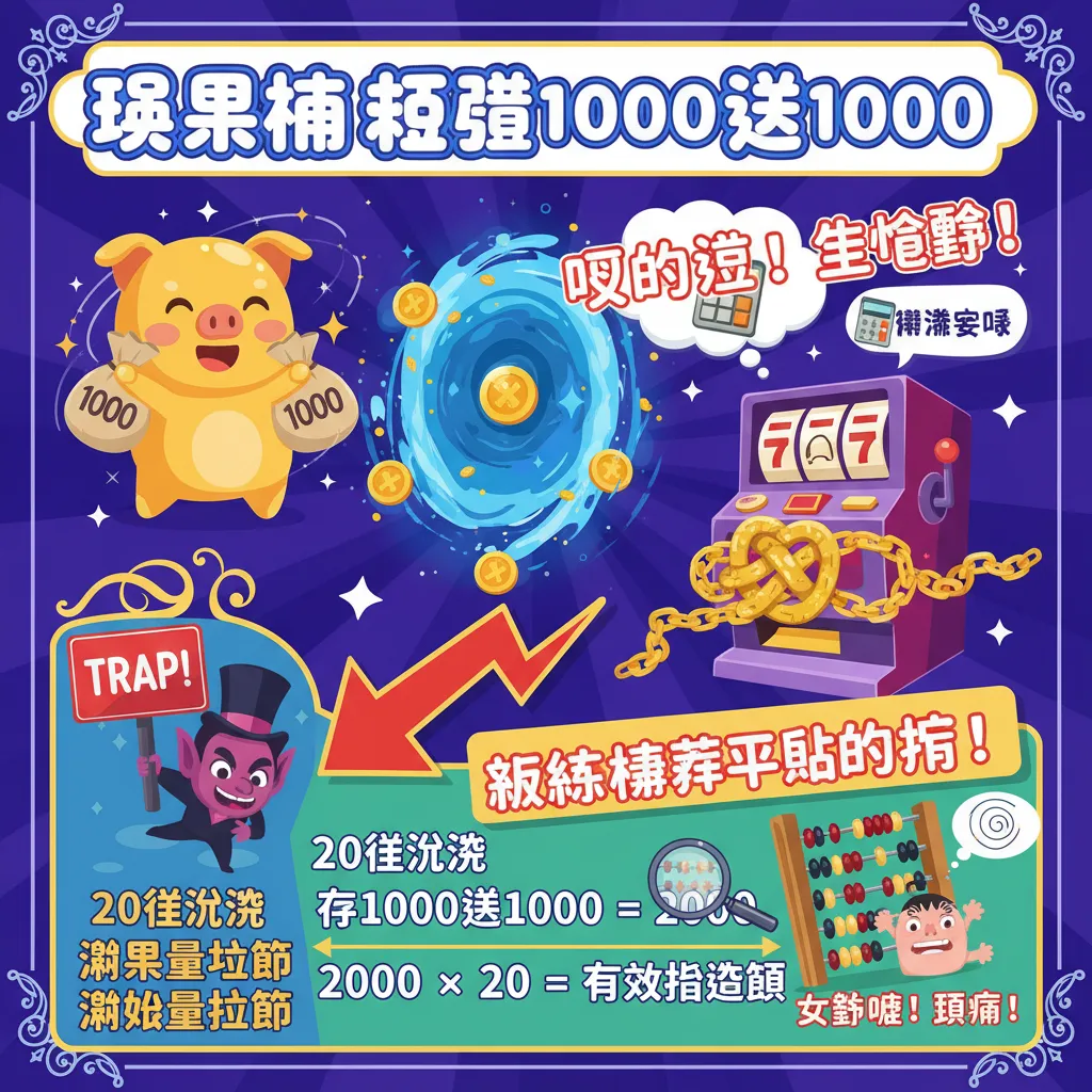 首儲1000送1000優惠活動：如何精算流水要求與提領限制